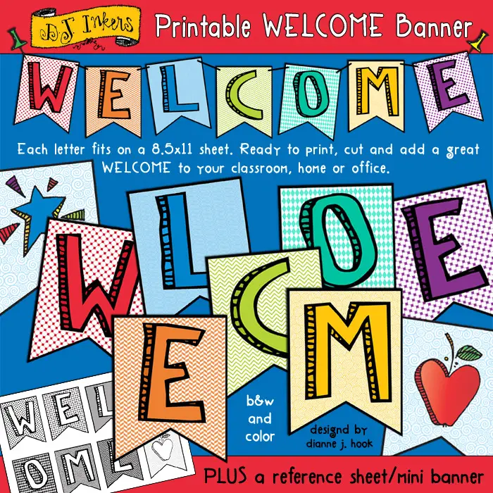11 Pretty Welcome Banner Printables Kitty Baby Love