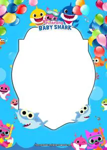 Baby Shark 1st Birthday Invitations