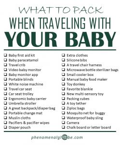 Baby Travel Checklist Printable