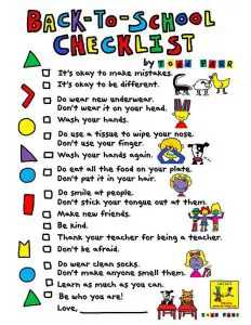 Back to School Checklist for Parents