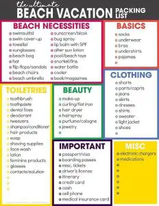 Beach Packing Checklist