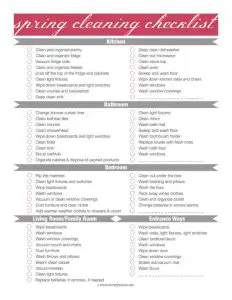 Deep Spring Cleaning Checklist