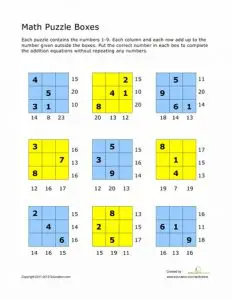 Free Math Logic Puzzles