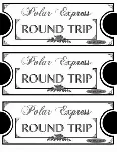 Free Printable Polar Express Ticket Template