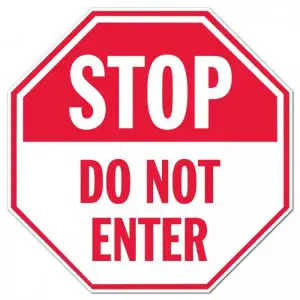 Free Printable Stop do Not Enter Sign