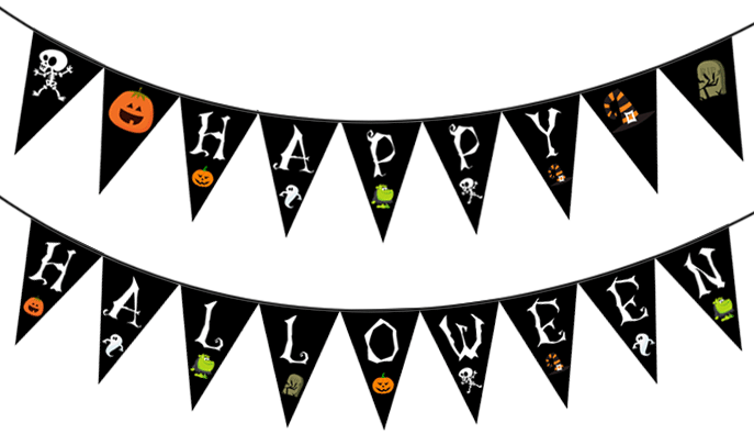 10 Ghastly Printable Halloween Banners Kitty Baby Love