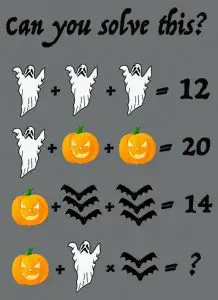 Halloween Math Logic Puzzles