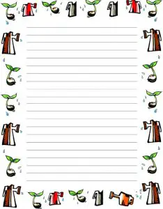 Lined Paper Template with Border