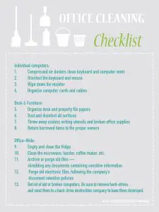Office Spring Cleaning Checklist