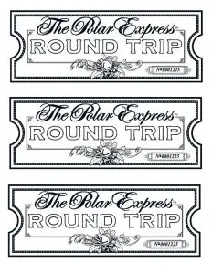 Polar Express Movie Ticket Printable
