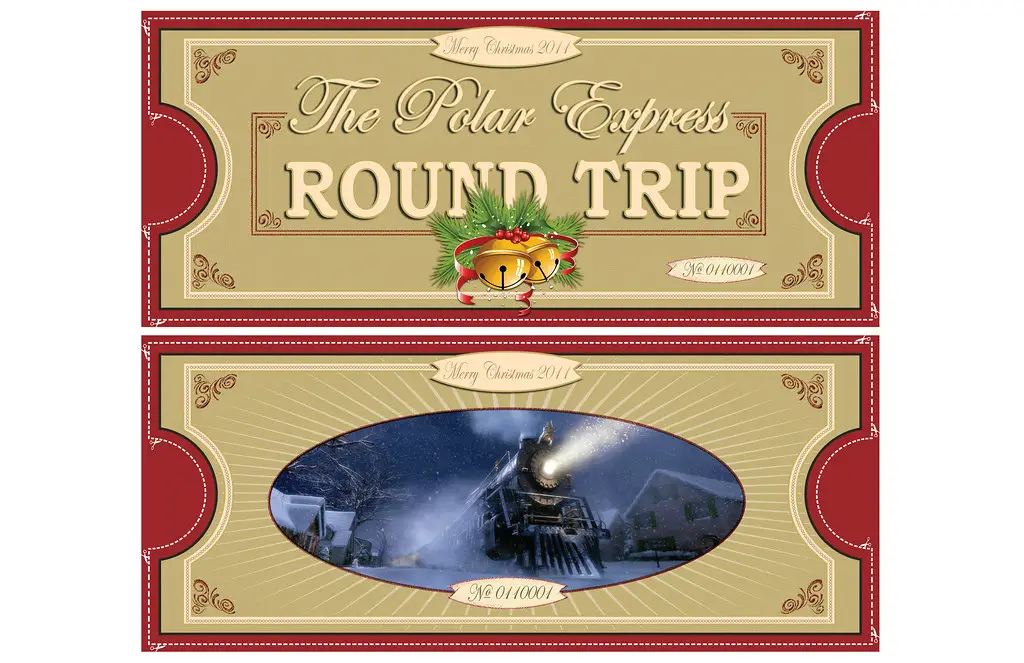 12 Festive Polar Express Ticket Printables Kitty Baby Love