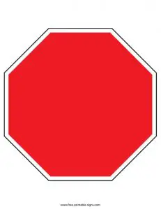 Printable Blank Stop Sign