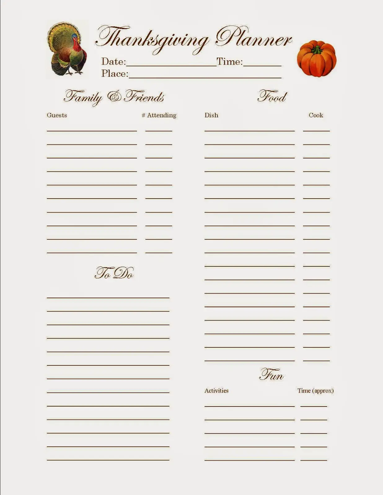 Free Printable Thanksgiving Potluck Sign Up Sheet - High Intended For Potluck Signup Sheet Template Word