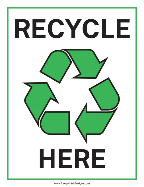10 Recycle Sign Printables