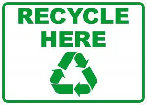 Recycle Here Sign Printable