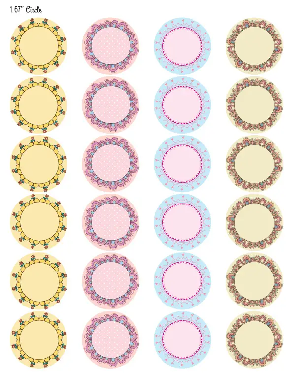 14 Round Printable Labels To Mark Things In Style Kitty Baby Love
