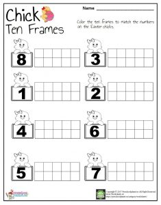 Ten Frame Worksheets