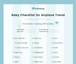 Traveling with Baby Checklist on Airplane