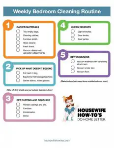 Weekly Bedroom Cleaning Checklist