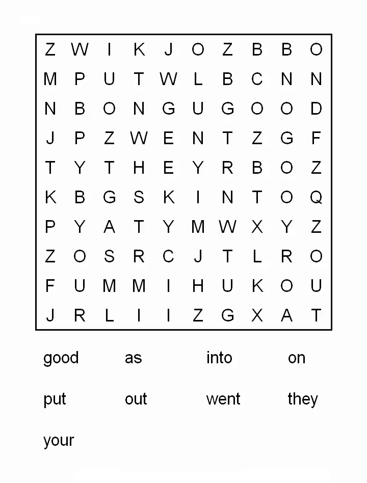 18 Pedagogic 1st Grade Word Searches Kitty Baby Love