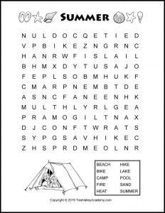 2nd Grade Level Word Search