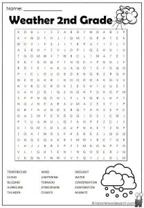 2nd Grade Word Search Printable