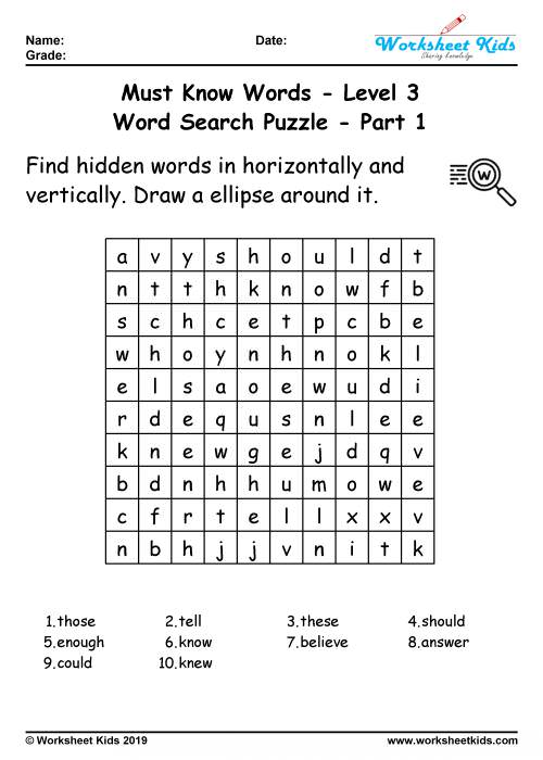 18 3rd Grade Word Searches For You Kitty Baby Love