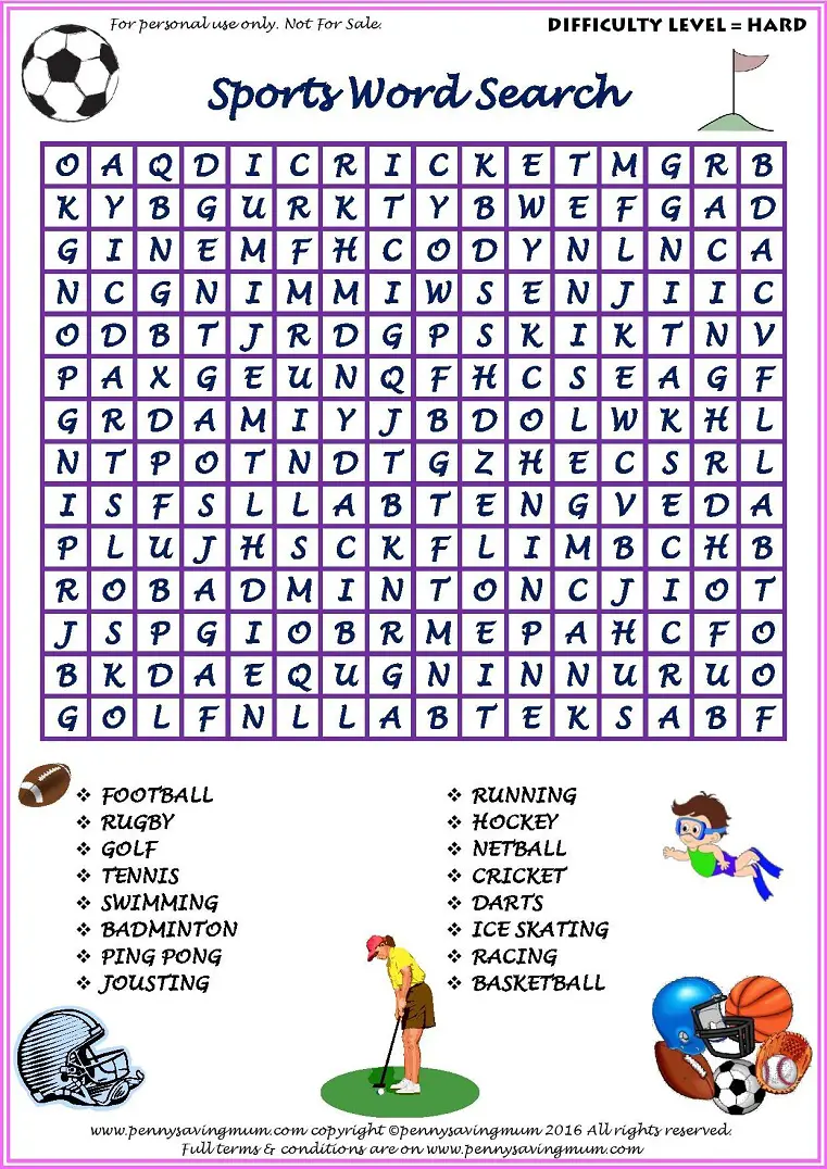 Printable Word Searches For 4Th Graders