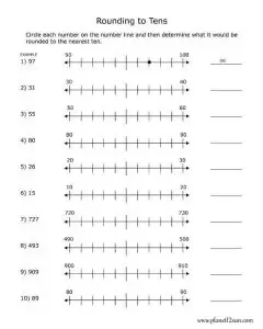 4th Grade Math Blank Number Line