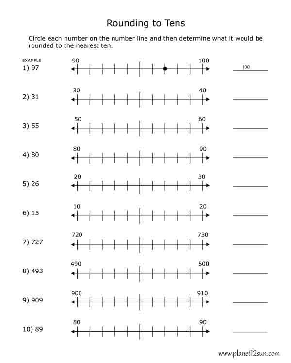 Math Worksheets Blank Number Lines