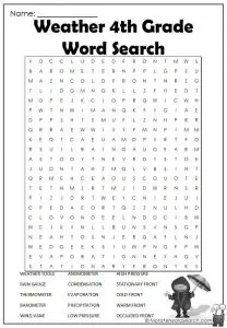 4th Grade Word Search Free