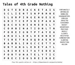 4th Grade Word Search Worksheets