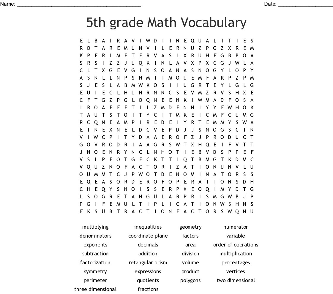 20 Thrilling 5th Grade Word Searches Kitty Baby Love