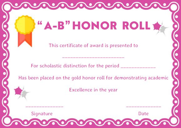 16 Prestigious Honor Roll Certificates Kitty Baby Love