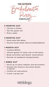 Bachelorette Party Checklist Printable