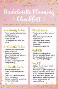 Bachelorette Party Checklist for Bride