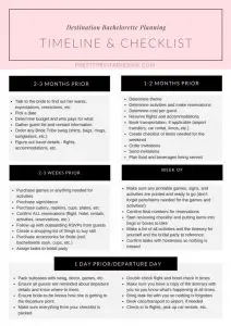 Bachelorette Party Checklist to Print
