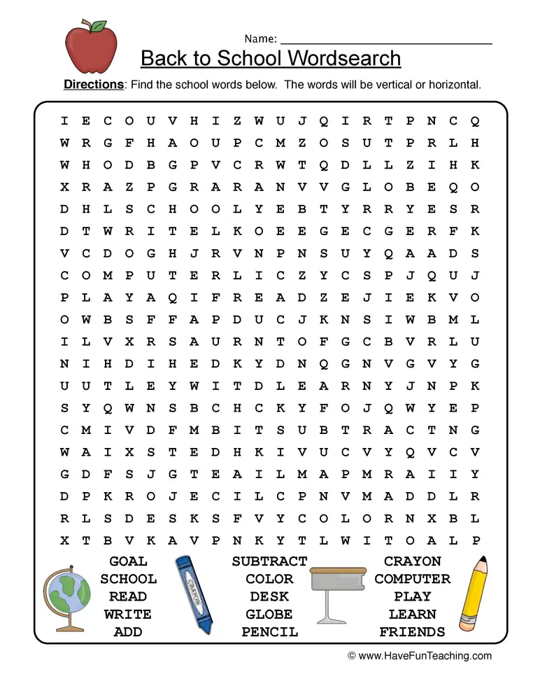 4Th Grade Word Searches Printable