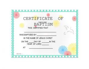 Baptism Certificate Templates