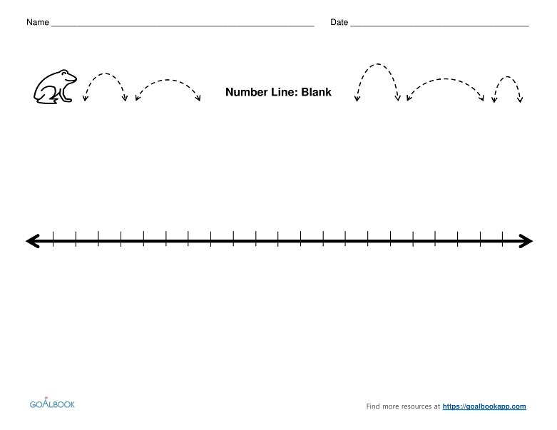 14 educative blank number lines kitty baby love