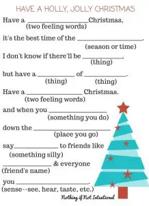 Christmas Stories Fill in the Blank