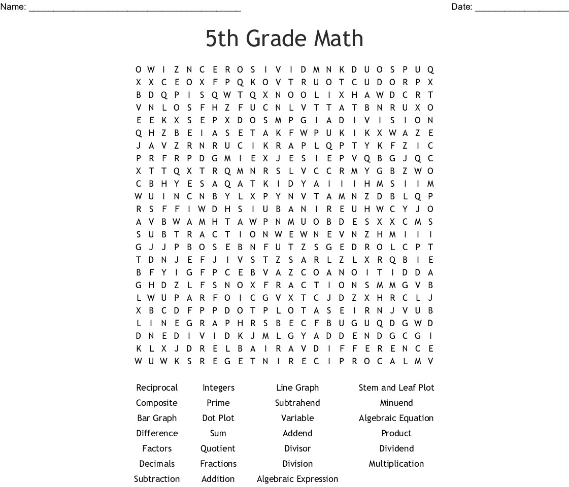 20 Thrilling 5th Grade Word Searches Kitty Baby Love