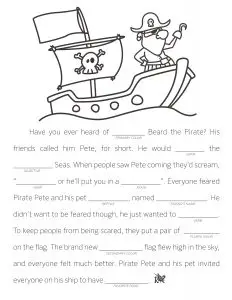 Fill in the Blank Stories 3rd Grade