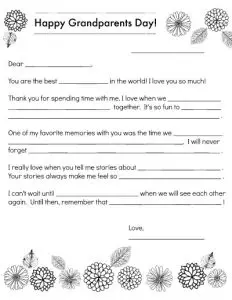 Fill in the Blank Stories Printable