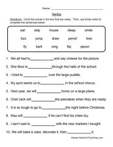 Fill in the Blank Stories Worksheets