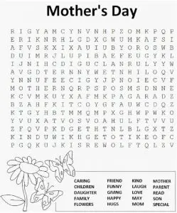 Free Printable Mother's Day Word Search