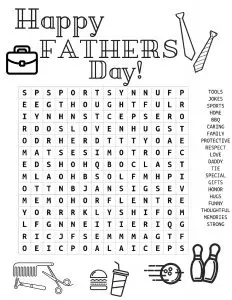 Happy Father's Day Word Search