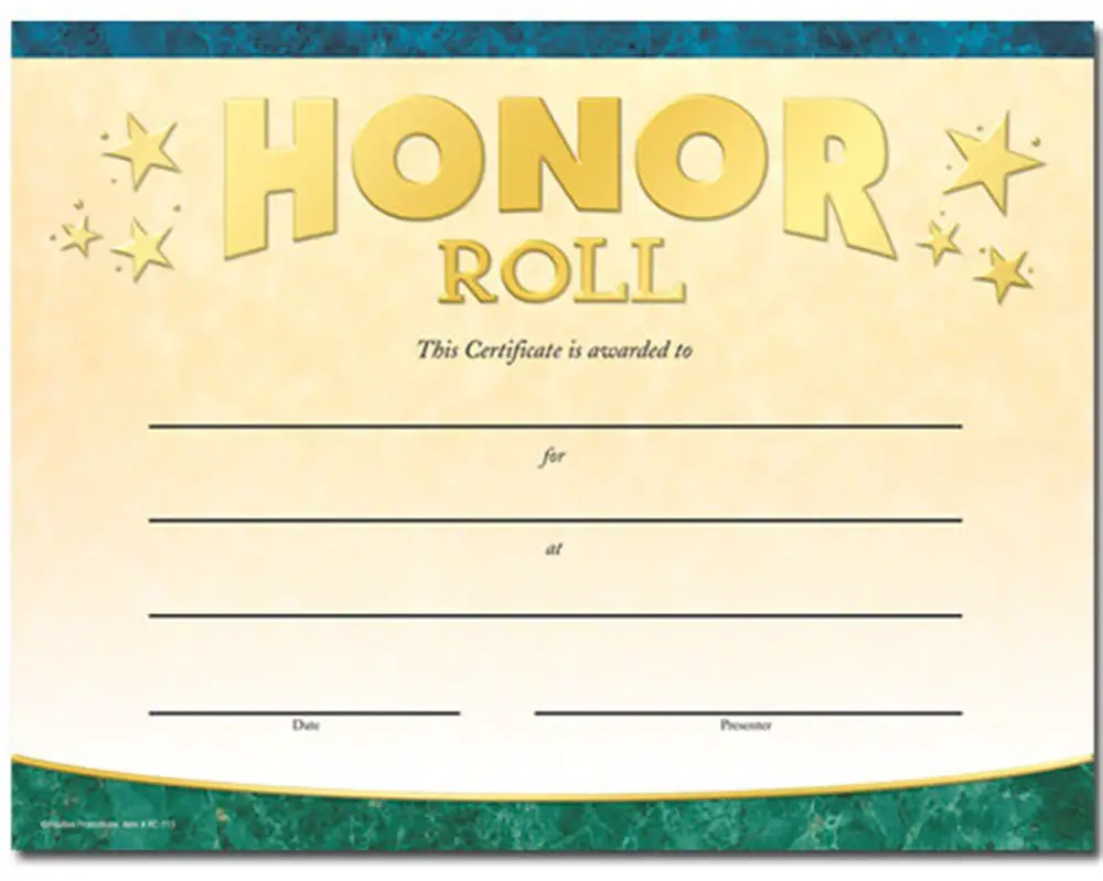 20 Prestigious Honor Roll Certificates - Kitty Baby Love For Honor Roll Certificate Template