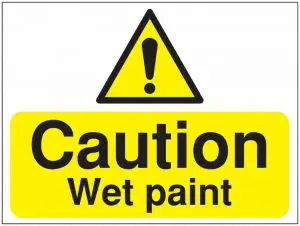 Images of Wet Paint Signs