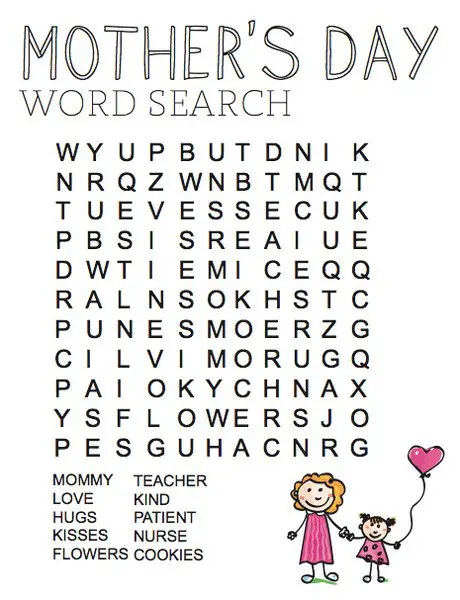 14 Emotional Mother's Day Word Searches - Kitty Baby Love